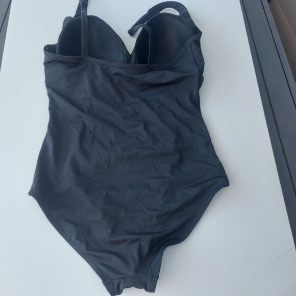 Swimsuits For All RUCHED TWIST FRONT ONE PIECE SWIMSUIT Black Size 12 - Picture 4 of 8